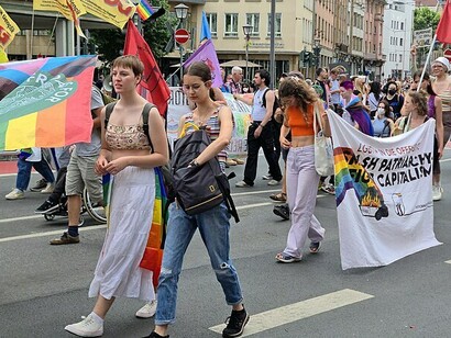 LGBTQ+ celebrations and demonstrations took place across various cities in Europe, advocating for the rights of LGBTQ+ individuals and opposing discrimination and exclusion, photo by C. Suthorn, Germany