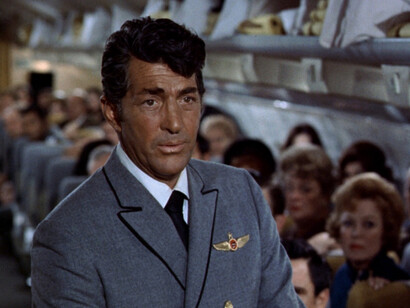 Dean Martin in a scene of the movie Airport, adapted from the book by Arthur Hailey 