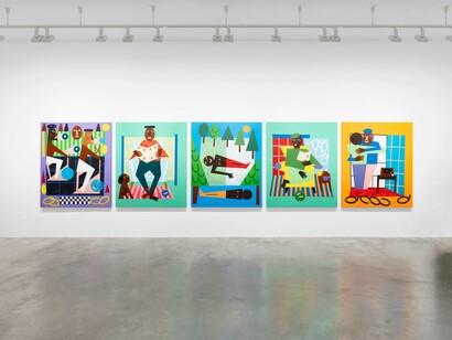 Nina Chanel Abney, Now what? Or what else? Vue de l'exposition. Avec l'aimable autorisation de Perrotin