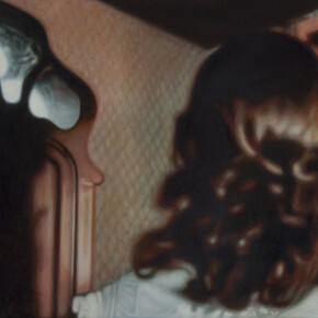 Andrew Leventis, Suzy’s Room, Freiburg, 1977, 2014, oil on linen, 71 x 31 cm