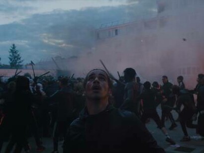 A still image shot of a scene from the epic film Athena (2022) 