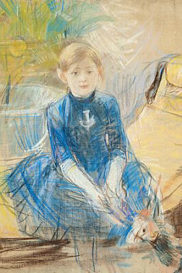 Fillette au jersey bleu