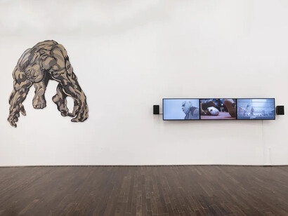 Shaun Leonardo, The invisible man, exhibition view. Courtesy of Cristin Tierney Gallery