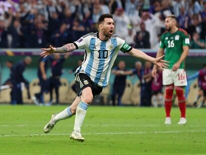 Argentian soccer football star Lionel Messi
