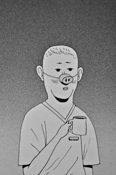 "Spa", graphic novel di Erik Svetoft. Fig. 2. Le reazioni dei personaggi – che sono sporadiche, minime, talvolta persino assenti – denotano sempre una totale mancanza di preoccupazione e di empatia