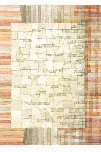 Tasartico, watercolour, 16 x 12 cm, Mark Weighton 2025