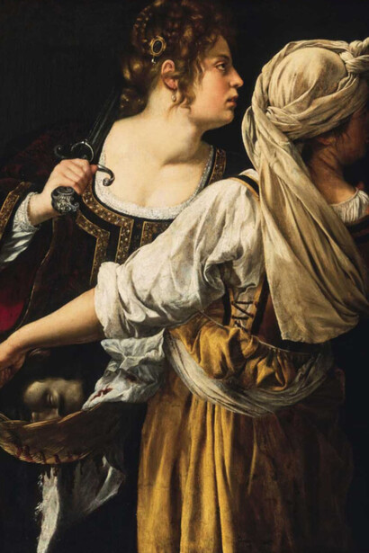 Artemisia Gentileschi - Giuditta e la fantesca Abra con la testa di Oloferne, 1617, Firenze, Galleria Palatina