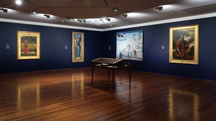 Paradise of imagination: medieval & modern encounters, exhibition view. Courtesy of Dunedin Public Art Gallery