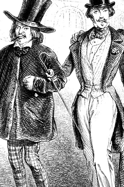 "Dime con quién andas y te diré quién eres", del libro "Cien refranes" de Granville (Jean-Ignace-Isidore Gérard), 1845