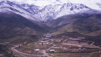 Minera Los Pelambres, Salamanca, Chile. La extracción de cobre es la actividad económica principal de este país