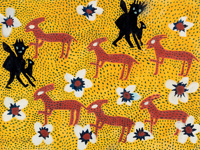 Lukanga, sans titre, undated, oil on paper, 30 x 41.5 cm, Collection Pierre Loos, Brussels © Lukanga