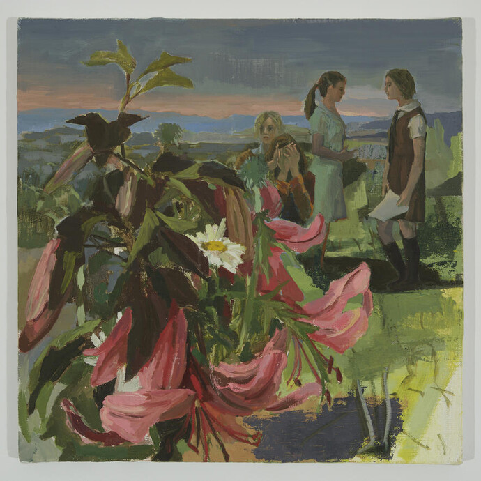 Vera Iliatova, Grey Hour, 2015, oil on linen, 16 x 16 inches
