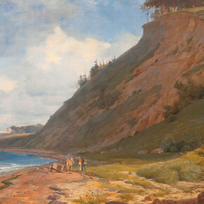 Johan Thomas Lundbye, A Danish Coast. View from Kitnæs on Roskilde Fjord. Zealand, 1843. SMK