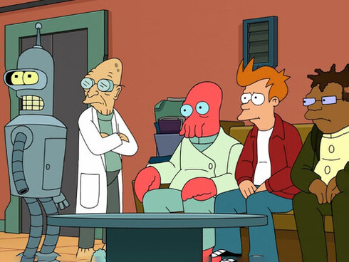El profesor Farnsworth en Futurama crea el "oloroscopio" para olfatear cuerpos celestes lejanos, una idea científica llevada al absurdo cómico