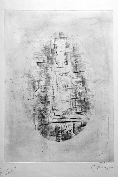 Braque, Pal (bouteille de bass et verre sur una table), 1911. Courtesy of Associazione heart