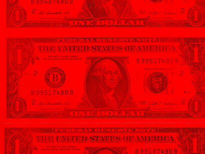 Santiago Montoya, Lucky (detail), 2013, Acrylic on paper money mounted on aluminum, 105.7 x 186 cm
 
