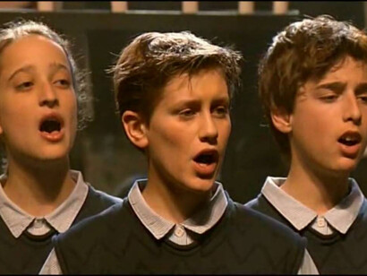 I giovani coristi dell’istituto Fond de l’étang