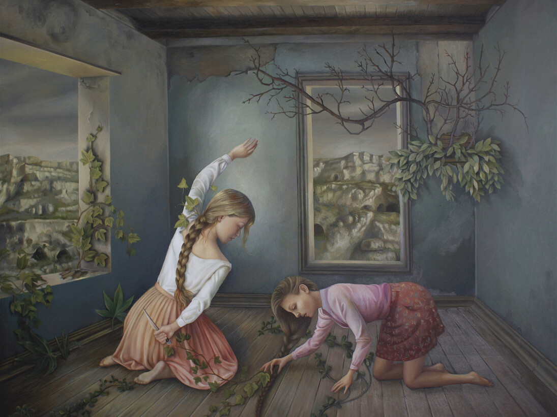 Ilaria Del Monte, E il tempo che si attende, 2017, olio su  tela, 90x100 cm. Courtesy of Antonio Colombo Arte Contemporanea