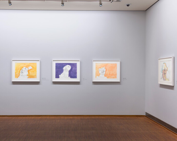 Maria Lassnig, Exhibition view. Courtesy of Albertina