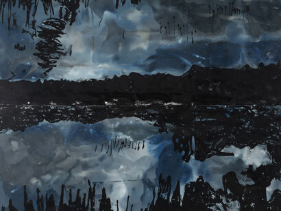 Hernán Salamanco, Reflejo nocturno (detalle), 2025. Cortesía de Herlitzka & Co