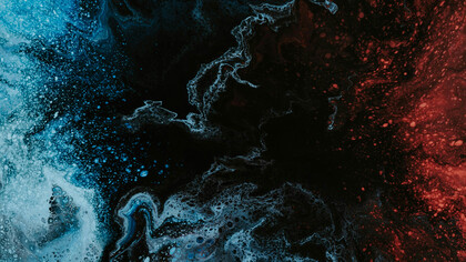 Pintura feita com tinta acrílica aireada através de jatos de spray