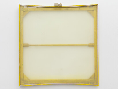 Merlin James, Location (Corp. Build.), 2014, Acrylic on canvas, 31 x 30 inches, 78.7 x 76.2 cm. (C) Merlin James; Courtesy of Sikkema Jenkins & Co., New York