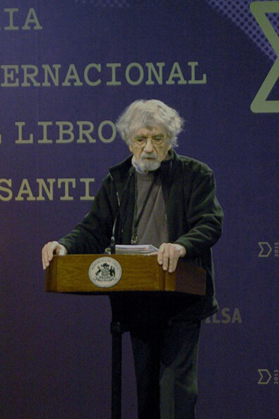 Humberto Maturana (1928-2021), Biologe und Philosoph, auf der internationalen Buchmesse in Santiago de Chile im Jahr 2015