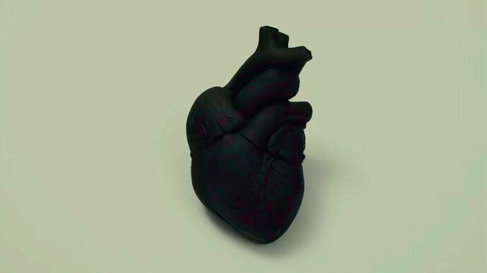 Amina Benbouchta, Untitled (Black Heart), 2013