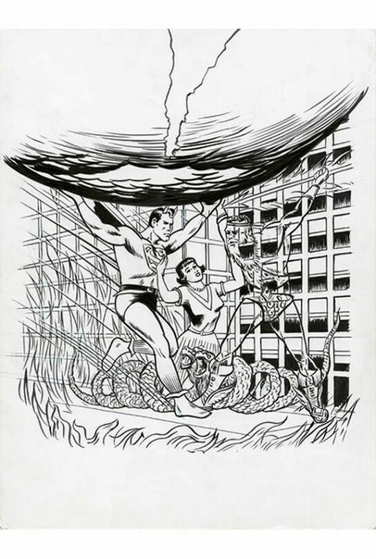 Jim Shaw, Blake/Boring, 2010, Ink on paper, 9 x 12 in (22.86 x 30.48 cm)