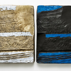 Erika Verzutti, The Dress, 2015, Bronze and acrylic, Diptych © The Artist; Courtesy Alison Jacques Gallery, London; Photography Michael Brzezinski
