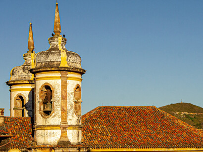 Lateral da Igreja de São Francisco de Assis em Ouro Preto, Minas Gerais, Brasil