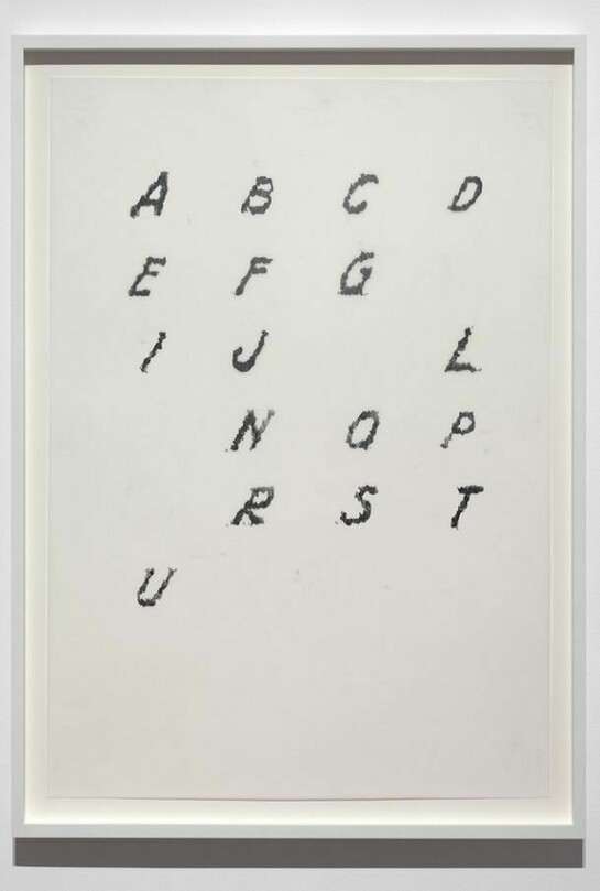 VitraFutura/Futura and Luis Barragán Alphabet Diptych. Pencil on mylar, 2013, Dividing wall after Luis Barragán.