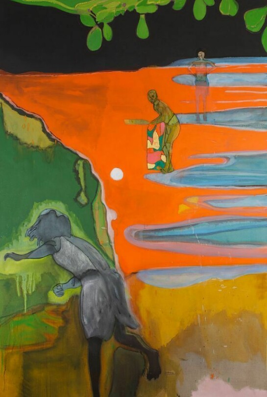 Peter Doig, Cricket Painting (Paragrand), 2006-2012, oil on canvas, 300 x 200 cm, DOI 156/00, Courtesy of a private collection