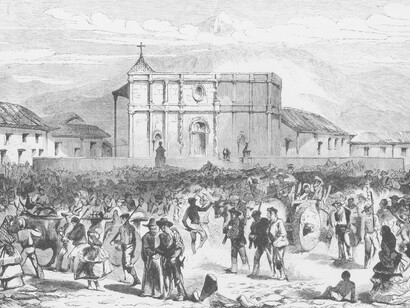 Retorno de las tropas, con muchos combatientes enfermos del cólera. Fuente: «Frank Leslie᾽s Illustrated Newspaper»