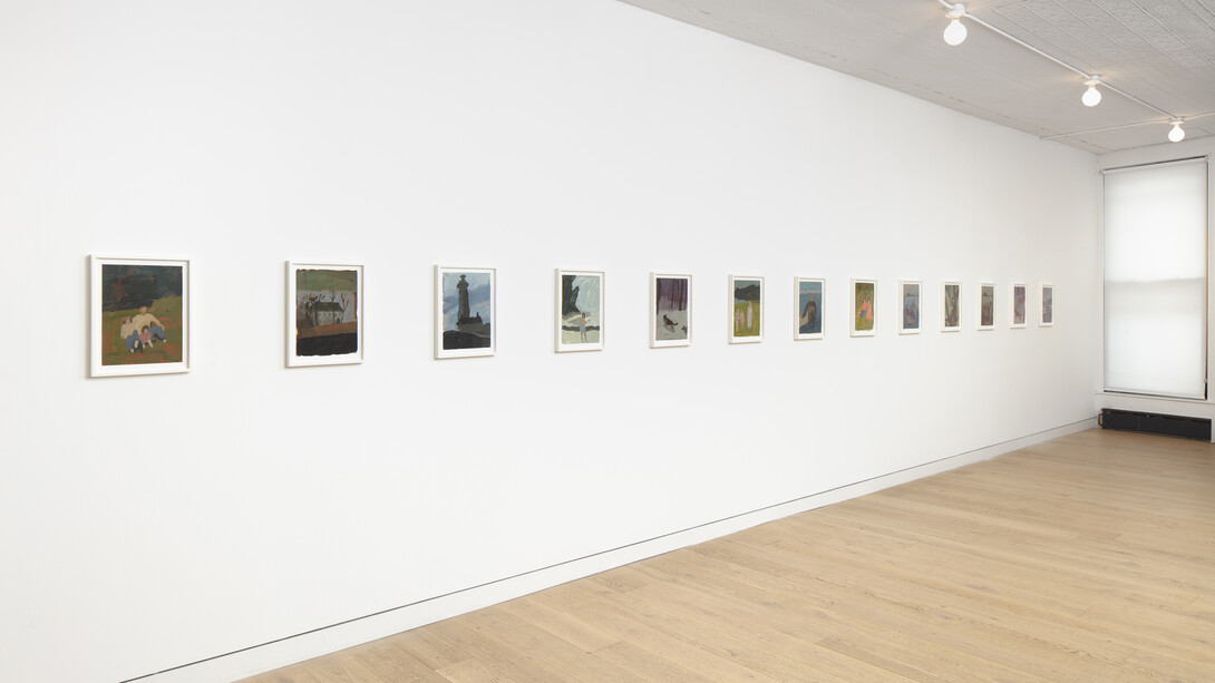 Kyle De Lotto, Works on paper, exhibition view. Courtesy of Night Gallery