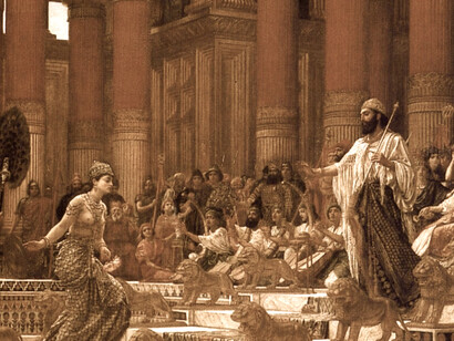 «La visita de la reina de Saba al rey Salomón» (1890), Edward Poynter