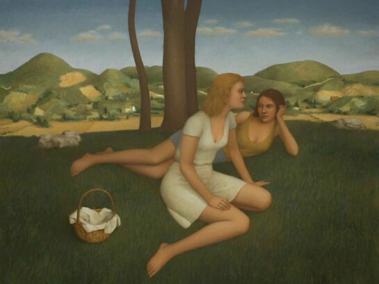 Bailey, William, Afternoon in Umbria IV, 2012-2013, Oil on linen, 51 x 63 1/2 inches, 129.54 x 161.29 cm