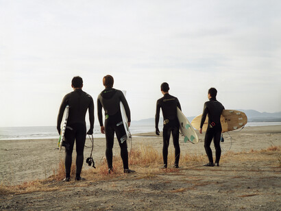 Nina Korhonen, Surfers, Kochi Prefecture, Japan, 2014, Archival pigment print. Courtesy Lee Marks Fine Art, Shelbyville, IN
