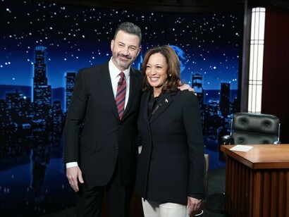 Vice President Kamala Harris appeared with Jimmy Kimmel during a taping of Jimmy Kimmel Live! in June 2024