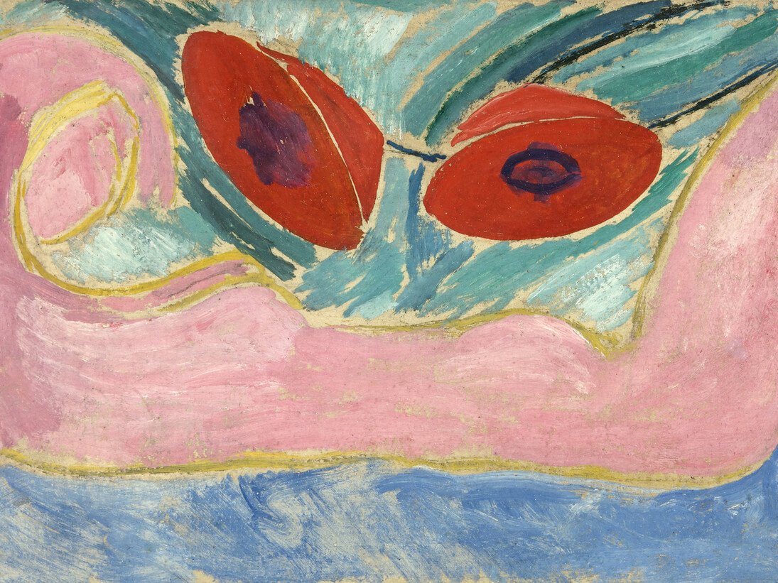 Vanessa Bell (1879-1961), Nude with Poppies (detail), 1916, Oil on canvas 23 x 43 cm © Estate of Vanessa Bell, courtesy of Henrietta Garnett
