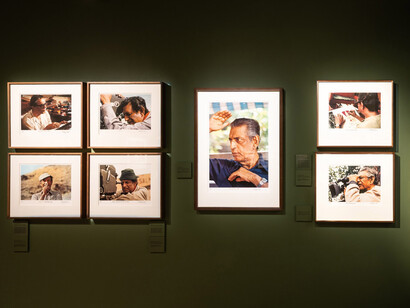Faces and facets: Satyajit Ray in colour, exhibition view. Courtesy of DAG