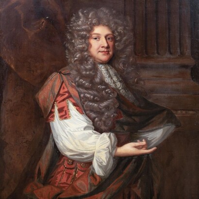 John Houblon fu il primo governatore della Bank of England e contribuì all’organizzazione iniziale dell’istituzione. Godfrey Kneller, Ritratto di John Houblon, XVII secolo