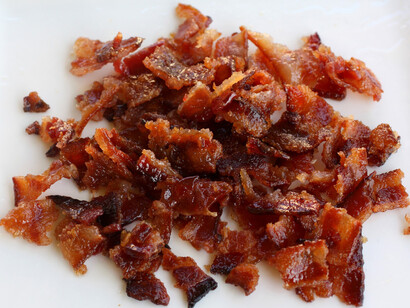 Ingredientes para el quiche. Bacon