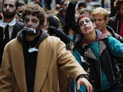 Marcha zombi del movimiento «Occupy Wallstreet»