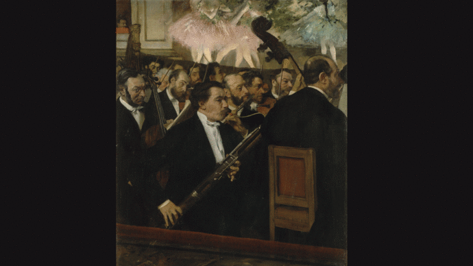 Edgar Degas
L'orchestra dell'Opéra
© RMN-Grand Palais (Musée d'Orsay) / Hervé Lewandowski