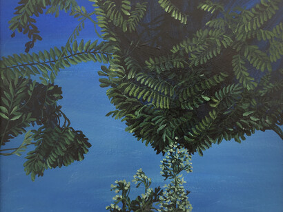 Farida El Gazzar, The Cicadas Don't Sleep, 2021, acrylic on paper, 22 x 26 cm (dimensions unframed). Courtesy Kalfayan Galleries, Athens – Thessaloniki

