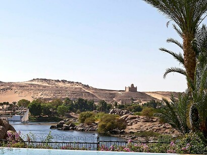 Aswan, mausoleo dell'Aga Khan III, sulla sponda occidentale del Nilo