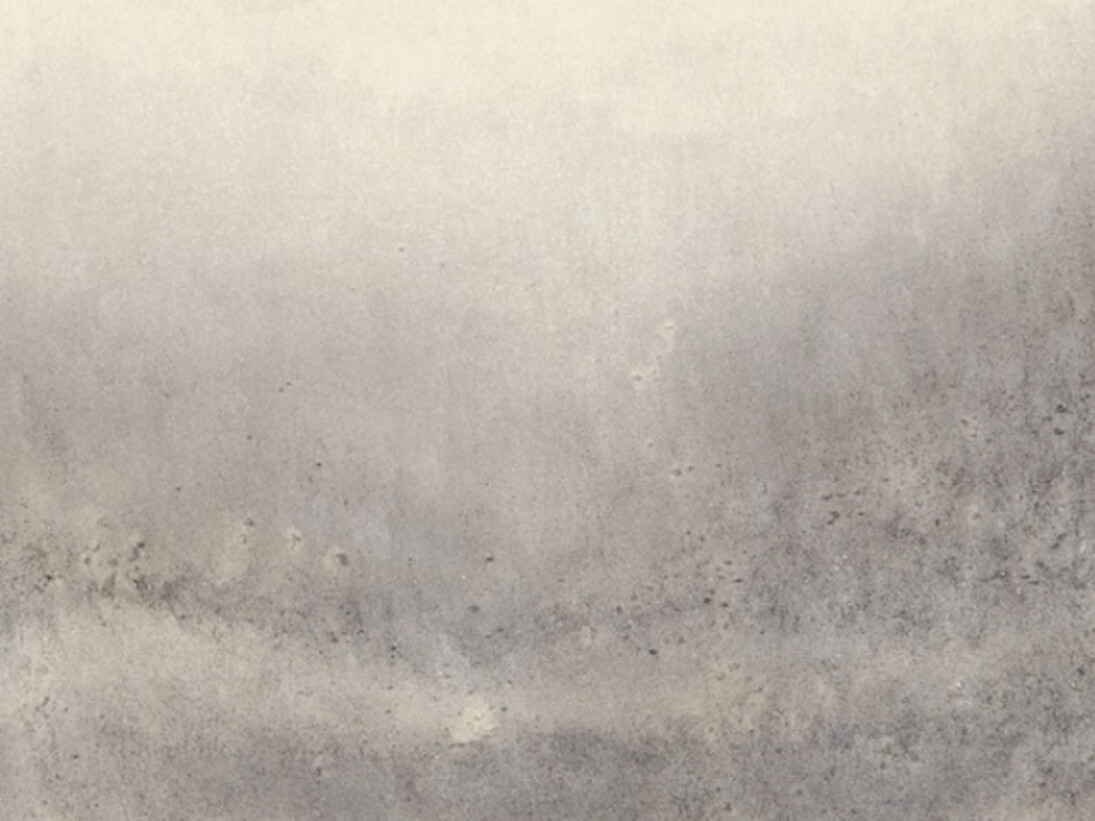 Makoto Ofune, WAVE #91 (detail), 2012, Powdered mineral pigments on hemp paper, mounted on board, 14 x 26.4 cm. Photo: Mari Tanabe