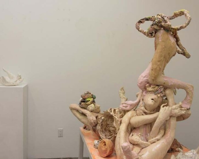 Meghan Smythe, Exhibition view. Courtesy of Mark Moore Gallery 