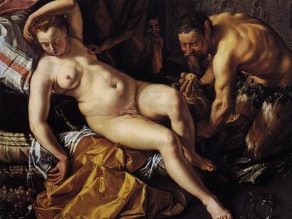 Hendrick Goltzius, Giove e Antiope, 1612